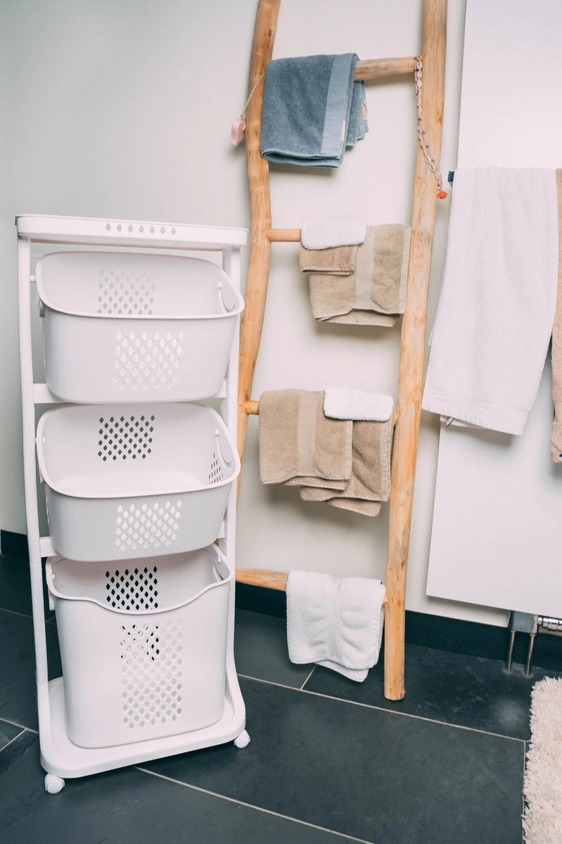 Sens Design Wassorteerder – Wasmand Met 3 Vakken - Op Wieltjes 14 Sens Design Wassorteerder – Wasmand Met 3 Vakken - Op Wieltjes - Afbeelding 14