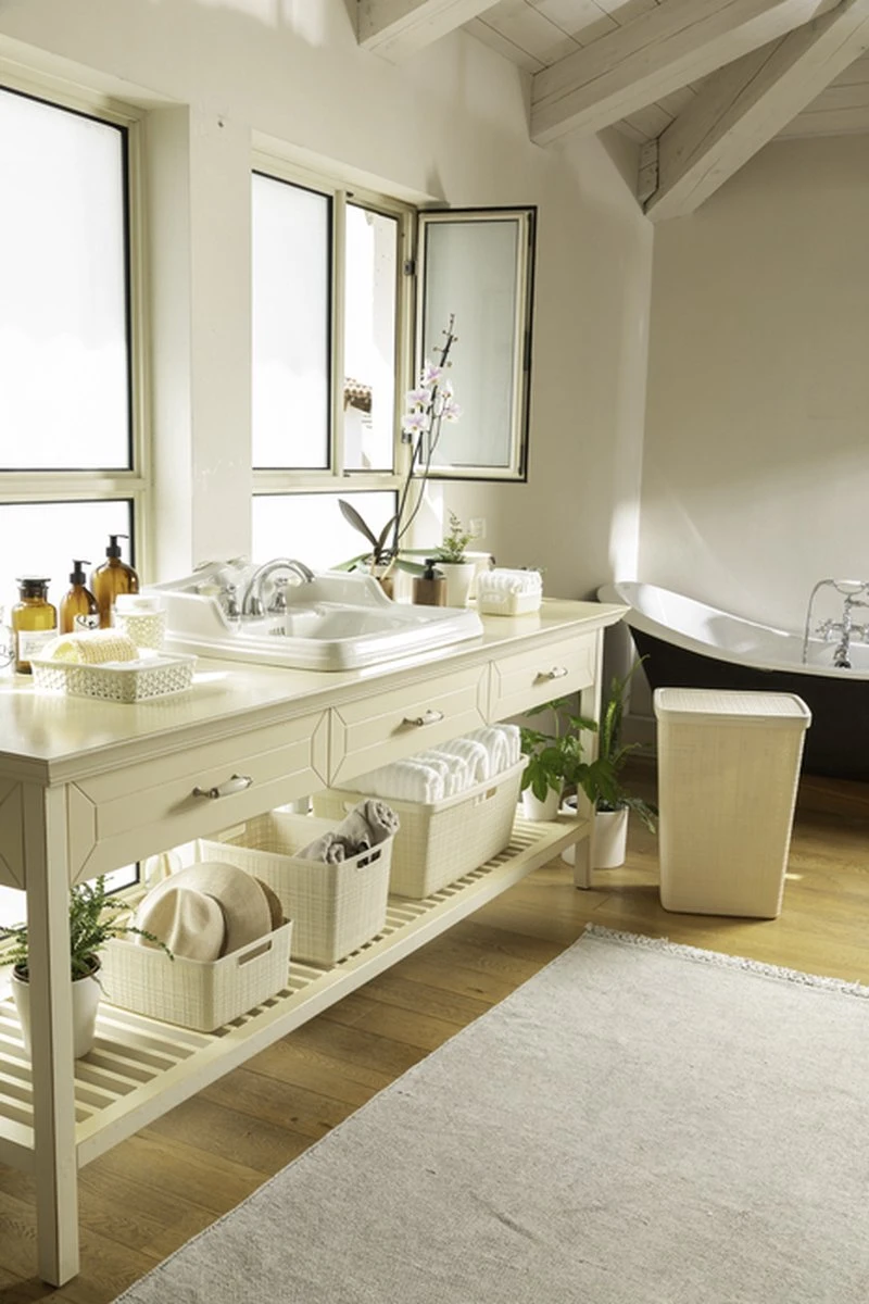 Curver Jute Wasmand - 46L - Gebroken Wit 9 Curver Jute Wasmand - 46L - Gebroken Wit - Afbeelding 9