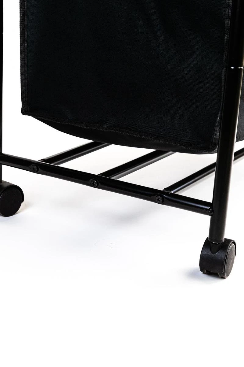 Mobiele Wassorteerder Met 3 Vakken - Op Wielen - 132 L (3 X 44 Liter) - Zwart 7 Mobiele Wassorteerder Met 3 Vakken - Op Wielen - 132 L (3 X 44 Liter) - Zwart - Afbeelding 7