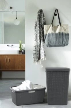 Curver Jute Wasmand 46L - 2 Stuks - Donkergrijs -Leifheit Store 800x1200 31