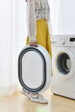 Merkloos Opvouwbare Siliconen Mand - Wasmand - Babybadje - Opbergmand - Opbergbox 25L - Ideaal Voor Camping Of Appartement -Leifheit Store 800x1200 38