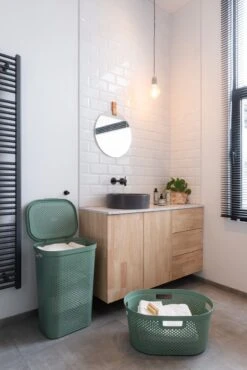 Curver Infinity Recycled Wasmand Met Deksel - 60L - 2 Stuks - Groen -Leifheit Store 801x1200 4