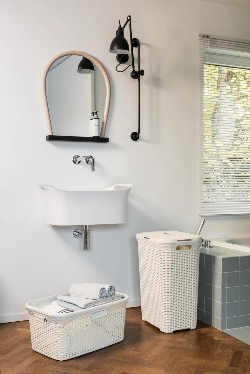 Curver Style Wasmand Met Deksel - 60L - Vintage Wit 3 Curver Style Wasmand Met Deksel - 60L - Vintage Wit - Afbeelding 3