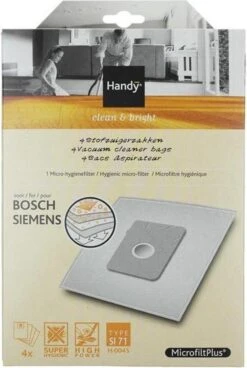 Handy Type SI71 - Stofzuigerzakken - 4 Stuks + 1 Micro Hygiënefilter - Bosch En Siemens Stofzuigerzakken