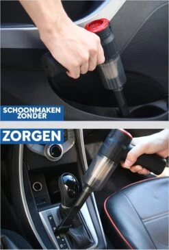 FlowShop - Draadloze Handstofzuiger - Draagbare Stofzuiger Voor Auto - 150W - Opblaasfunctie - Mini Dual Stofzuiger - Kruimeldief -Leifheit Store 813x1200 5