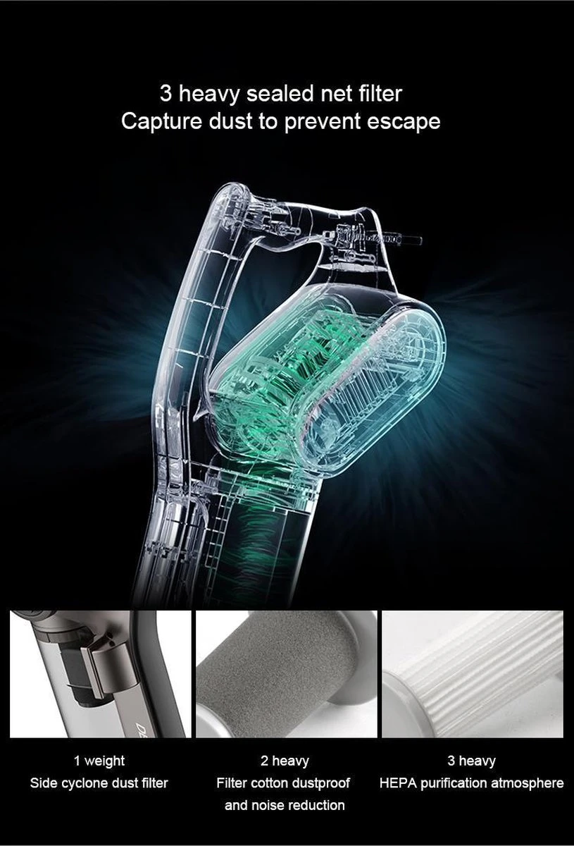 Xiaomi Deerma DX700S - Handheld Stofzuiger - Steelstofzuiger Met Snoer - 600W 3 Xiaomi Deerma DX700S - Handheld Stofzuiger - Steelstofzuiger Met Snoer - 600W - Afbeelding 3