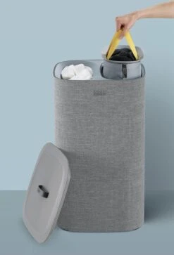 Tota Wasmand, 60 L, 2 Compartimenten, Grijs - Joseph Joseph -Leifheit Store 816x1200