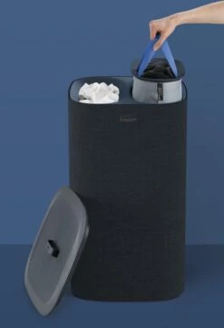 Tota Wasmand, 60 L, 2 Compartimenten, Zwart - Joseph Joseph -Leifheit Store 819x1200