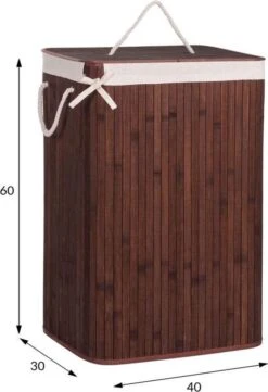 Springos Wasmand | Met Deksel | Opvouwbaar | 72 Liter | Met Uitneembare Waszak | Wasmand | Bruin -Leifheit Store 820x1200 1