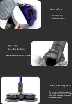 Elektrische Mop Hoofd Huishoudelijke Natte Mop Reiniging Zuig Hoofd Accessoires Geschikt Voor Dyson Stofzuiger V7V8V10V11 , Rood -Leifheit Store 837x1200 6