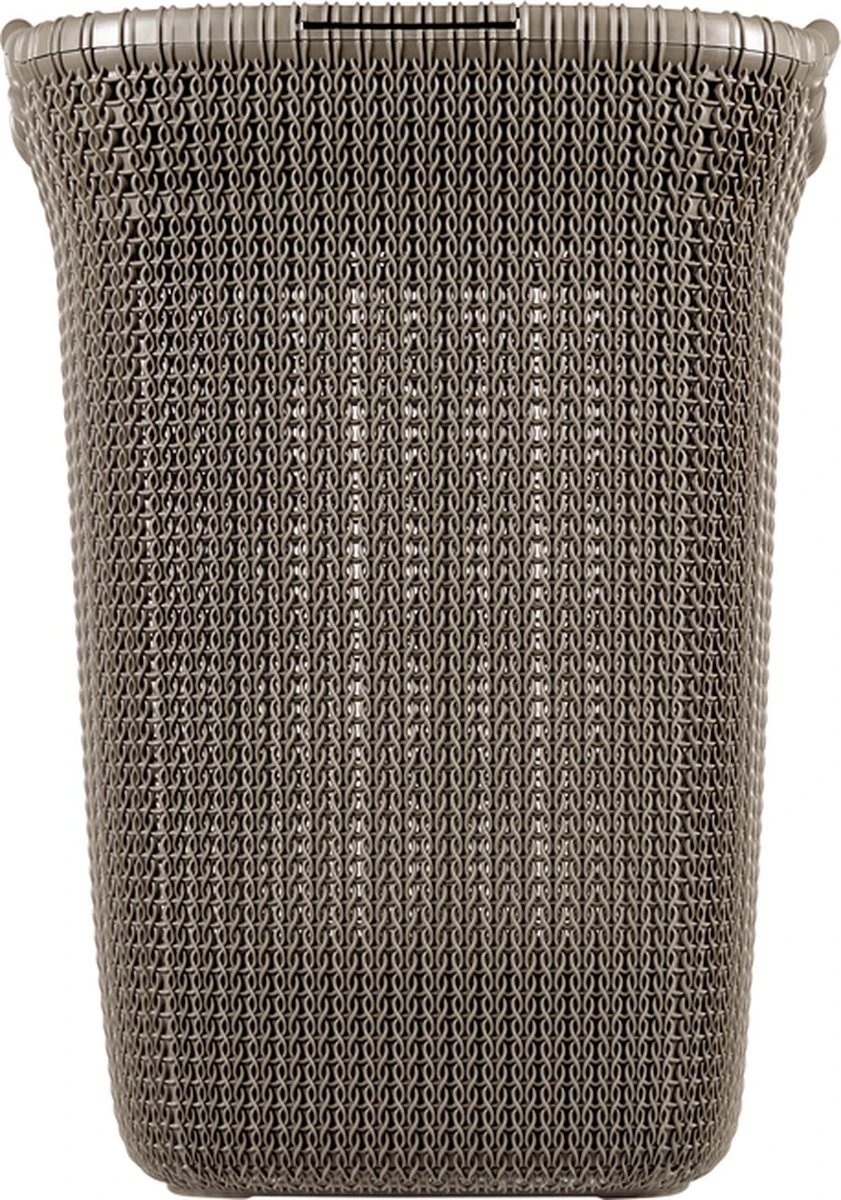 Curver Knit Wasmand Met Deksel - 57L - Bruin 4 Curver Knit Wasmand Met Deksel - 57L - Bruin - Afbeelding 4