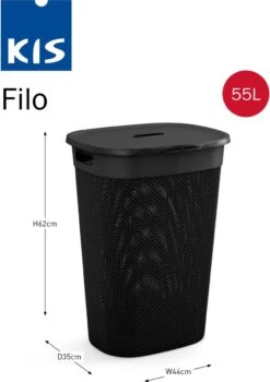Kis Filo Wasbox - 55L - 44x35x61cm - Zwart 11 Kis Filo Wasbox - 55L - 44x35x61cm - Zwart -Leifheit Store 846x1200 2