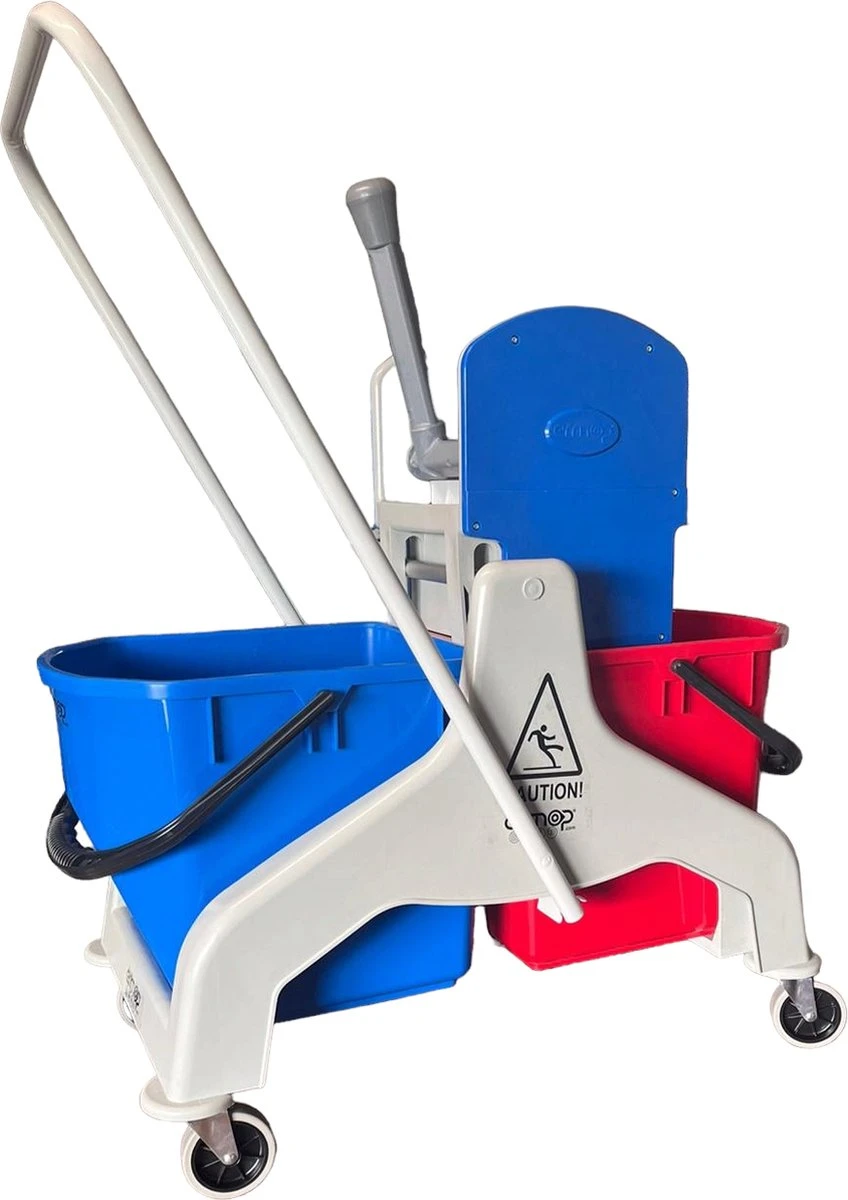 Mopwagen | 2 Emmers 18Liter| Kunststof| Inclusief Wringpers 3 Mopwagen | 2 Emmers 18Liter| Kunststof| Inclusief Wringpers - Afbeelding 3