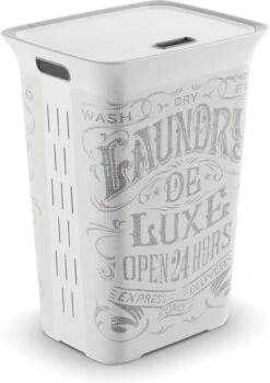 Kis Chic Deluxe Wasbox - 60L - 44x35x61cm - Gebroken Wit