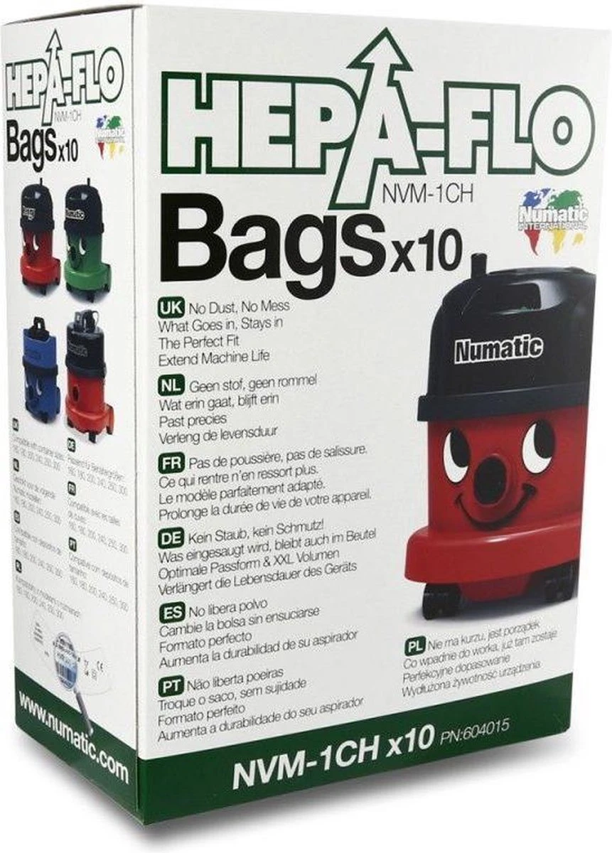 Numatic NVM-1CH Hepa - Stofzuigerzakken - 10 Stuks 4 Numatic NVM-1CH Hepa - Stofzuigerzakken - 10 Stuks - Afbeelding 4