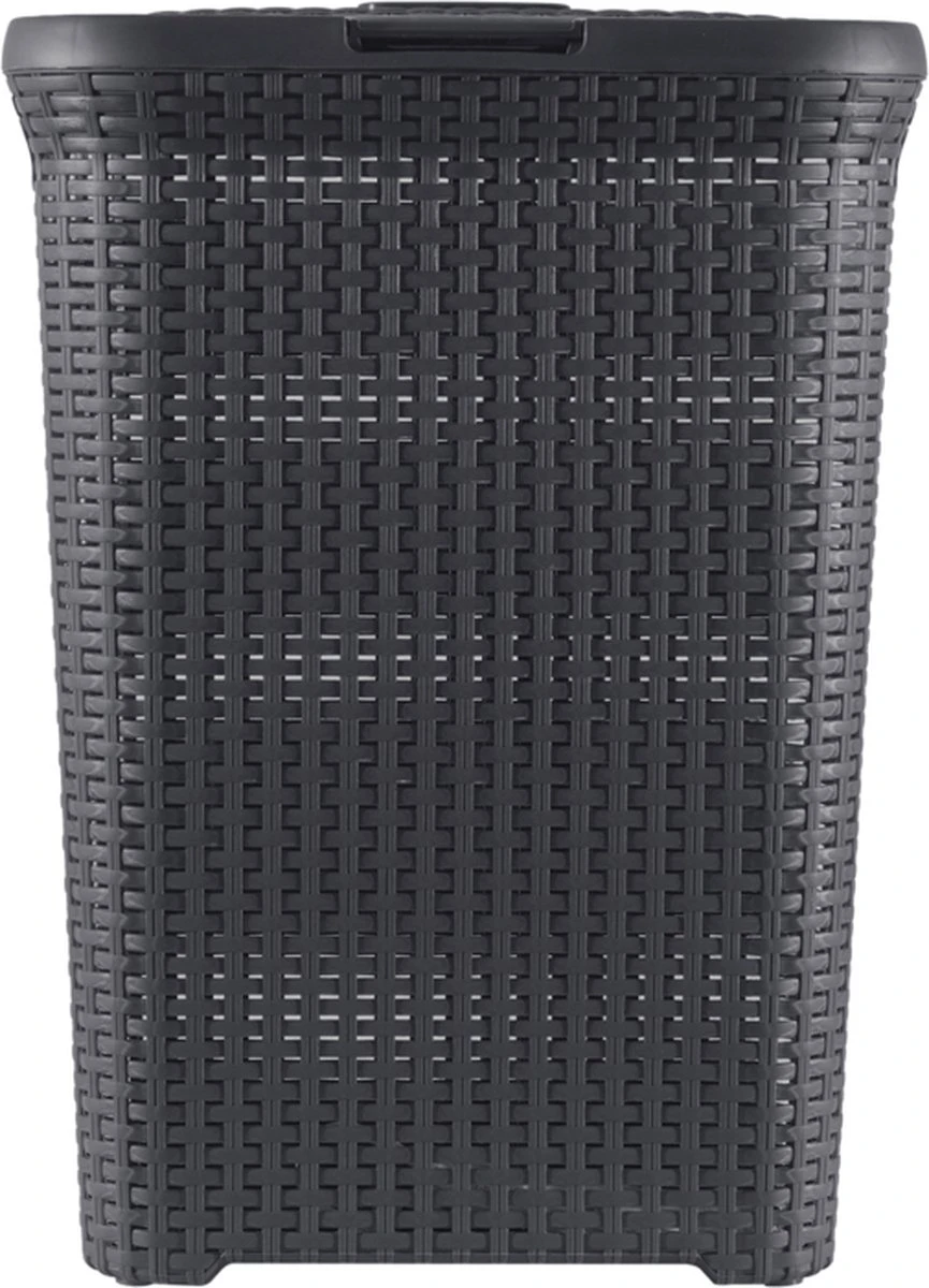 Curver Style Wasmand Met Deksel - 60L - Antraciet 9 Curver Style Wasmand Met Deksel - 60L - Antraciet - Afbeelding 9