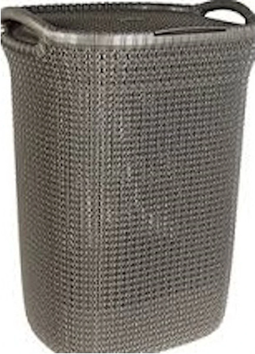 Curver Knit Wasmand Met Deksel - 57L - Bruin 9 Curver Knit Wasmand Met Deksel - 57L - Bruin - Afbeelding 9