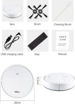 THEROB - Smart 3 In 1 Robot Stofzuiger Met Veeg / Dweil Functie Volgens De Roomba Techniek. WIT. -Leifheit Store 872x1200 8