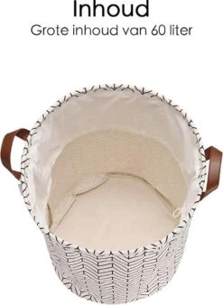Merkloos Wasmand - Opbergzak - 60L - Waterproof - Zwart/wit -Leifheit Store 876x1200 1
