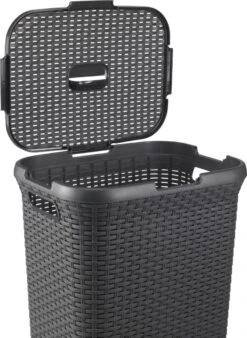 Curver Style Wasmand Met Deksel - 60L - 2 Stuks - Antraciet -Leifheit Store 878x1200 3