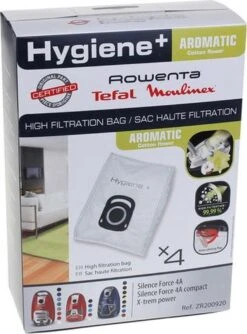 Rowenta Hygiene Plus Aromatic Cotton Flower ZR200920 - Stofzuigerzakken - 4 Stuks