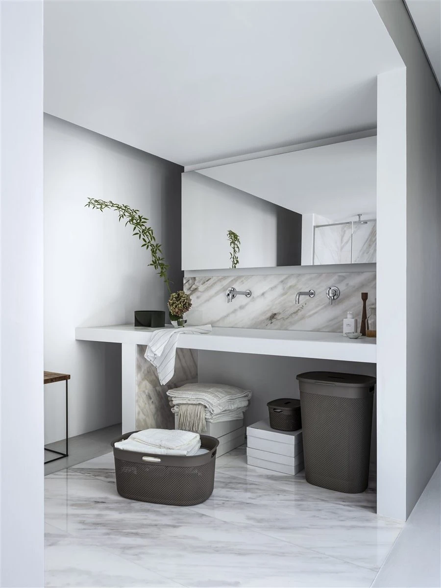 Curver Filo Wasbox - 55L - 44x35x61cm - Cappuccino 3 Curver Filo Wasbox - 55L - 44x35x61cm - Cappuccino - Afbeelding 3