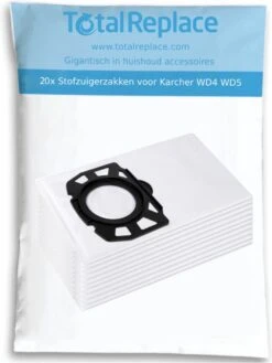 20x Stofzuigerzakken Karcher WD4 WD5 WD6 MV4 MV5 MV6 Vervanging Stofzakken Stofzuigerzak WD4000-WD5999 2.863-006.0 -Leifheit Store 901x1200 3