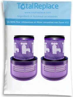 2x Hoogwaardig Wasbaar Uitlaat - Motor HEPA Filter Geschikt Voor Dyson V12 Detect Slim/ Absolute 971517-01 -Leifheit Store 904x1200 18