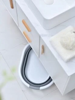 Merkloos Opvouwbare Siliconen Mand - Wasmand - Babybadje - Opbergmand - Opbergbox 25L - Ideaal Voor Camping Of Appartement -Leifheit Store 905x1200