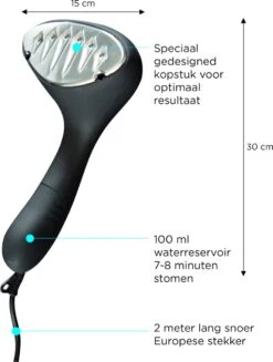 STEAMR - Krachtige Luxe Kledingstomer - Handstomer - Zwart -Leifheit Store 906x1200 5