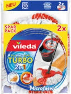 Vileda TURBO 2in1 - Vervanging - Microvezel - Bipack -Leifheit Store 913x1200