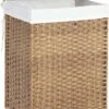 Wasmand - Wasmanden Met Deksel - Wasmand Met Deksel - Opbergbox - 68 X 52,6 X 7,2 Cm - Rieten - Bruin