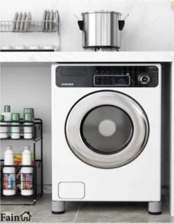 Luxe Trillingsdempers Wasmachine – Set Van 4 Stuks – Grijs - Extra Dik - Voetjes Wasmachine & Droger - Wasmachine Demper – Anti Trillings / Vibratie Dempers Pads – Antislip Rubber – Trillingsmat – Antislipmat - Schokdempers Wasmachine -Leifheit Store 937x1200 4