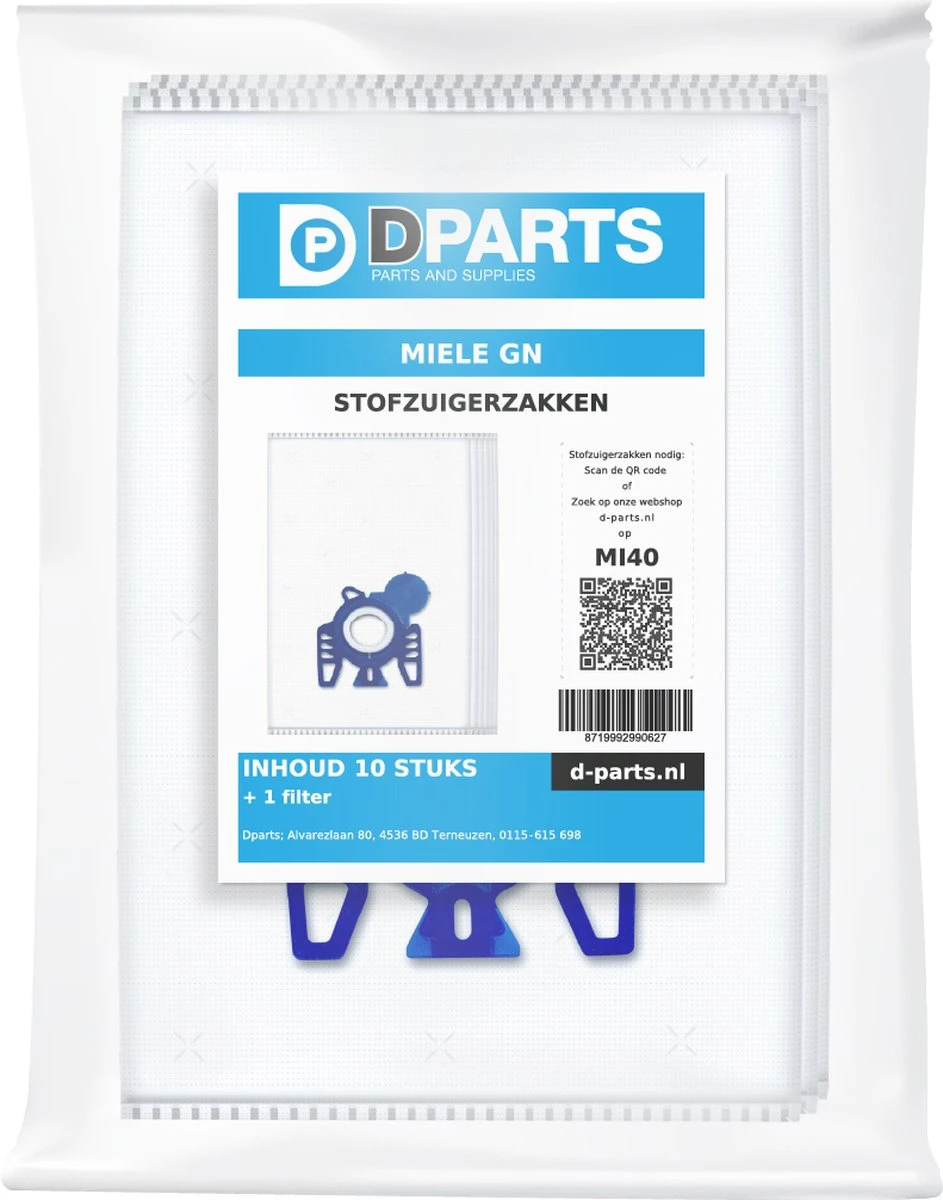 Dparts Stofzuigerzakken Geschikt Voor Miele GN - 10 Stuks + 1 Stofzuiger Filter - Mi40 Stofzuigzakken - Miele Complete C3 Stofzuigerzakken - Hyclean 3d Efficiency Gn Stofzakken - Complete C2, C3 - Classic C1, S8, S5, S2, Cat En Dog Zakken 2 Dparts Stofzuigerzakken Geschikt Voor Miele GN - 10 Stuks + 1 Stofzuiger Filter - Mi40 Stofzuigzakken - Miele Complete C3 Stofzuigerzakken - Hyclean 3d Efficiency Gn Stofzakken - Complete C2, C3 - Classic C1, S8, S5, S2, Cat En Dog Zakken - Afbeelding 2