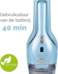 PRIMO PR507SV Stofzuiger Zonder Zak - 2-in-1 Steelstofzuiger Draadloos - Kruimelzuiger - HEPA Filter - Blauw -Leifheit Store 945x1200 3