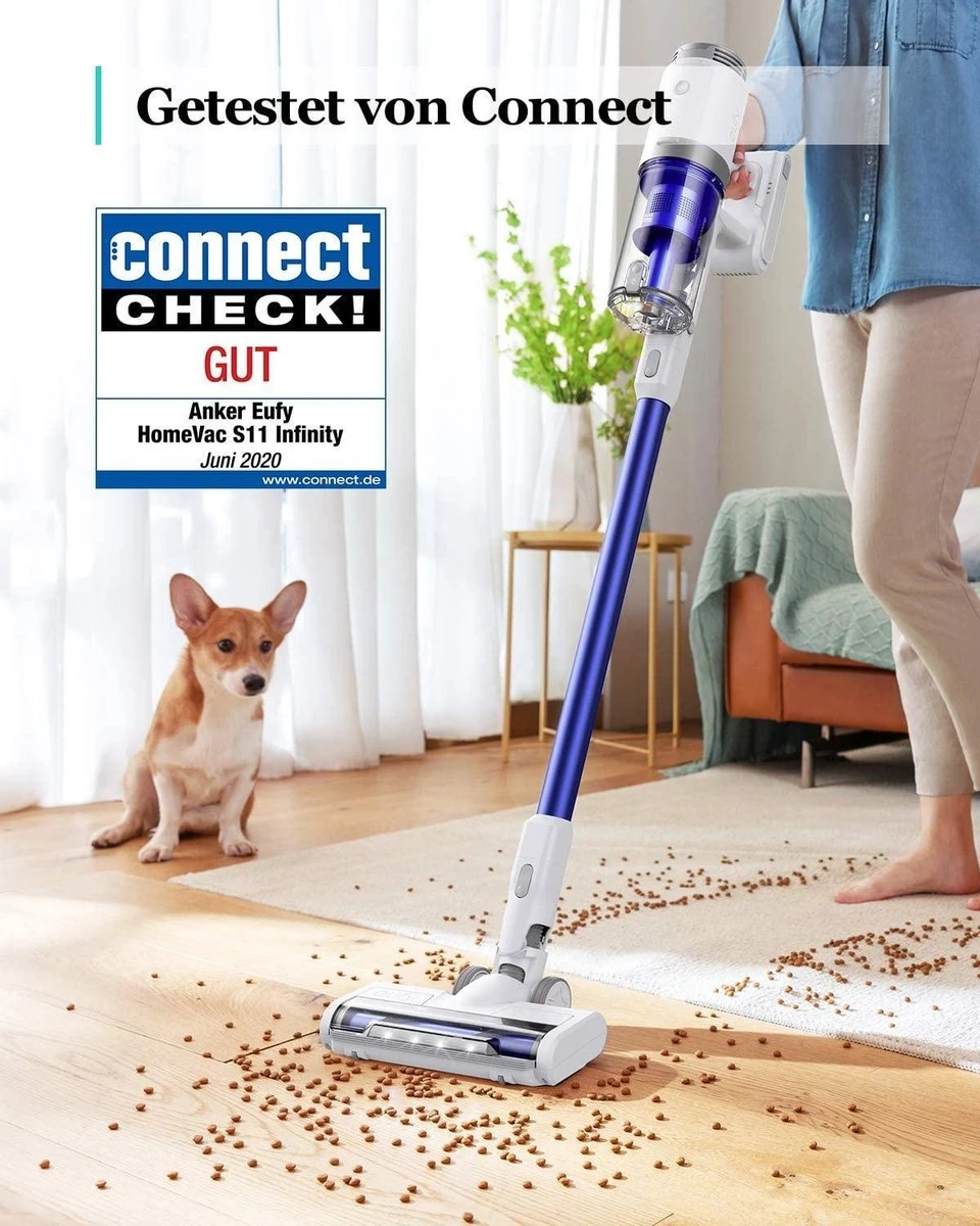 Eufy HomeVac S11 Infinity - Steelstofzuiger - Wit 3 Eufy HomeVac S11 Infinity - Steelstofzuiger - Wit - Afbeelding 3