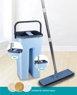 Alpina Dweilsysteem Met Emmer - Incl. 2 Microvezeldoeken - Voor Harde Vloeren - 360° Draaibaar -Leifheit Store 973x1200