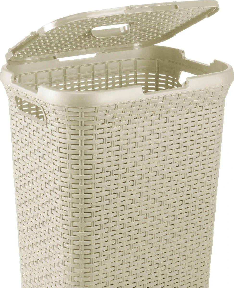 Curver Style Wasmand Met Deksel - 60L - Vintage Wit 13 Curver Style Wasmand Met Deksel - 60L - Vintage Wit - Afbeelding 13