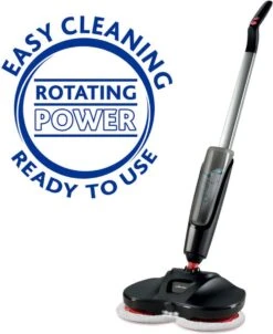 VILEDA® | Looper | Elektrische Vloerwisser | Vileda Dweil | Vileda Mop | Spray Mop | Vloerwisser | Vloerreiniger | Draadloos | Incl. 2 Rode Microvezeldoeken -Leifheit Store 981x1200