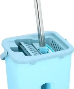 Alpina Platte Mop Met Emmer - Incl. 2 Microvezeldoeken - Voor Harde Vloeren - 360° Draaibaar -Leifheit Store 989x1200